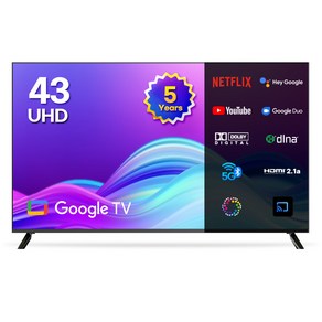 이노스 5년 무상AS 4K UHD 구글 TV 43인치 티비, 108cm(43인치), G43 ZERO EDITION, 스탠드형, 고객직접설치