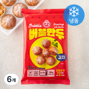 오뚜기 버블만두 김치 (냉동), 168g, 6개