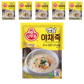 오뚜기 야채죽, 6개, 85g
