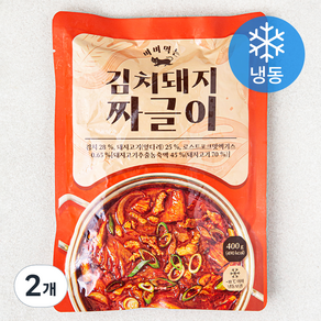 비벼먹는 김치 돼지 짜글이 (냉동), 2개, 400g