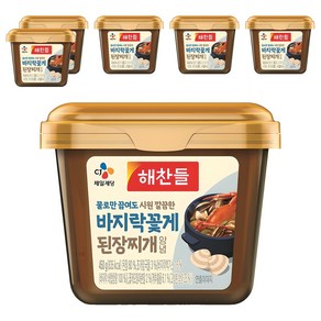 해찬들 물로만 끓여도 바지락꽃게 된장찌개양념, 450g, 6개