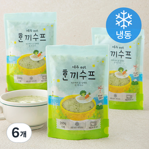 제주eat 한끼수프 브로콜리 (냉동), 200g, 6개