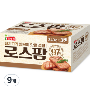 롯데웰푸드 로스팜97, 340g, 9개