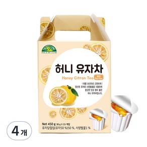 오가닉스토리 허니 유자차, 30g, 15개입, 4개