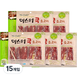 도그펜시아 미스터쿡 슬라이스 간식, 소고기, 300g, 15개