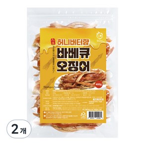 해야미 허니버터향 바베큐 오징어, 400g, 2개