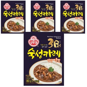 오뚜기 3일 숙성카레 약간매운맛, 80g, 4개