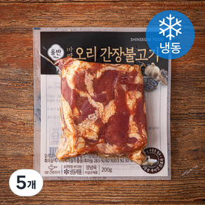 올반 바짝 오리 간장불고기 (냉동), 200g, 5개