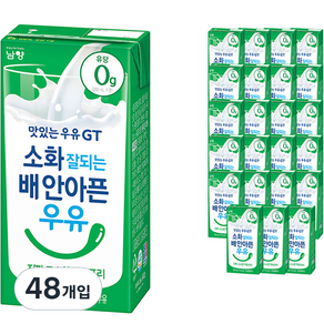 맛있는우유GT 소화 잘되는 배안아픈 우유 진짜 고소한 락토프리, 180ml, 48개