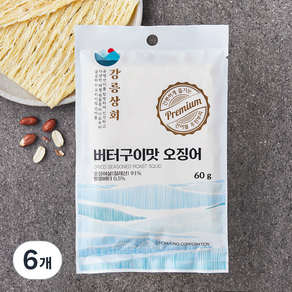 강릉상회 버터구이맛 오징어, 6개, 60g