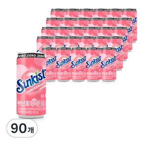 썬키스트 제로 복숭아레몬 소다, 190ml, 90개