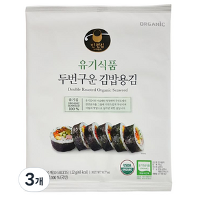 [만전김] 유기식품 구운 김밥김 22g(10매), 22g, 3개