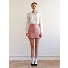 로라로라 SET UP TWEED BUTTON SKIRT