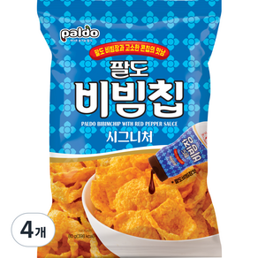 팔도 비빔칩 시그니처 스낵, 80g, 4개