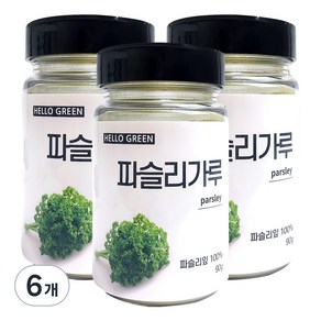 헬로우그린 고운 파슬리 가루 통, 90g, 6개