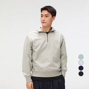 스파오 남성용 프렌치테리 레귤러핏 하프 집업 스웨트셔츠 SPMWF23C01