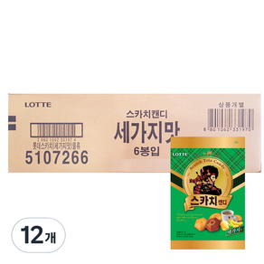 롯데웰푸드 스카치 캔디 세가지맛, 317g, 12개