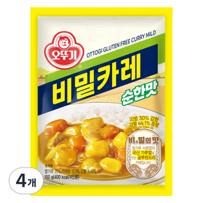 오뚜기 비밀카레 순한맛, 100g, 4개