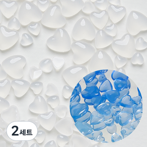메이브라운 카멜레온 광변 하트 네일스톤, 블루, 2개