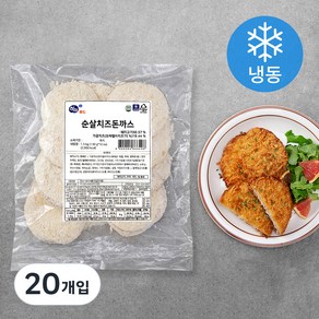 하늘푸드 순살치즈돈까스 (냉동), 130g, 20개