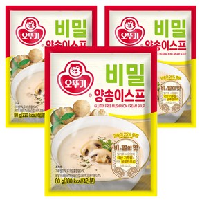 오뚜기 비밀 양송이 스프, 3개, 80g