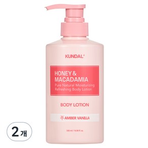 쿤달 허니 앤 마카다미아 퓨어 바디로션 엠버바닐라향, 500ml, 2개