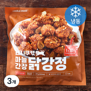 쿠캣 렌지 마늘간장 닭강정 (냉동), 250g, 3개