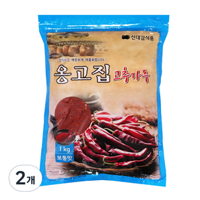 신대감 옹고집 고추가루 보통맛 김치 양념용, 1kg, 2개