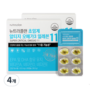 뉴트라플랜 초임계 알티지 오메가3 일레븐 36.6g, 60정, 4개