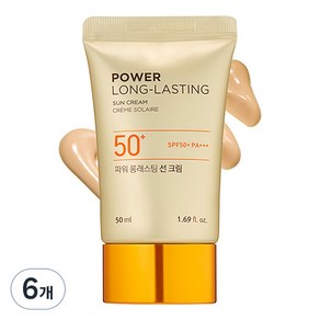 더페이스샵 파워 롱래스팅 선 크림 SPF50+ PA+++, 50ml, 6개