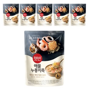 햇반 해물누룽지죽, 6개, 420g