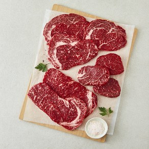 농협안심한우 1등급 등심 500g + 채끝 300g + 안심 200g 채반 선물세트 1호 (냉장) 총 1kg + 쇼핑백, 1세트