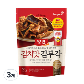 양반 김치맛 김부각, 50g, 3개