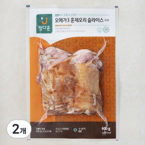 정다운 오메가3 훈제오리 슬라이스, 600g, 2개