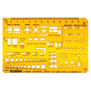 코링 가구 형판 자 1 / 200 K-502, 1개