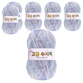 yana 고급 수세미 뜨개실 나염 80g, 213, 6개