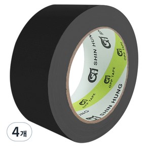 신흥테이프 면테이프 48mm x 25M 검정, 4개