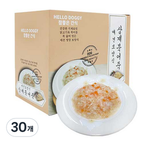 참좋은간식 애견보양식 삼계북어죽, 삼계+북어 혼합맛, 80g, 30개