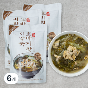 청조푸드 가마솥 생바지락 시락국 냉장, 500g, 6개