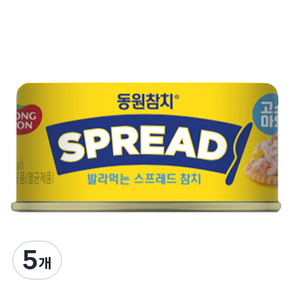 동원참치 스프레드 고소마요, 100g, 5개