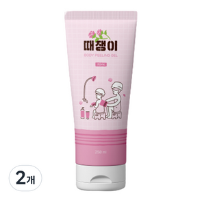 때쟁이 바디 필링젤 핑크 장미향, 250ml, 2개