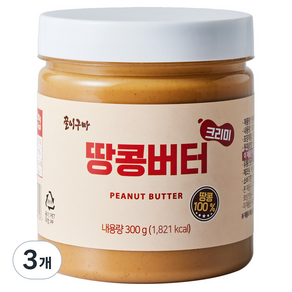 꿀이구마 땅콩버터 크리미, 3개, 300g