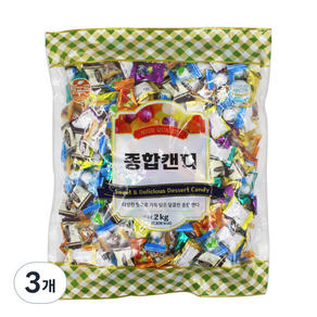 8가지맛 종합캔디, 3개, 2kg