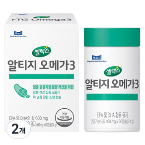 셀렉스 알티지 오메가3 24g, 60정, 2개