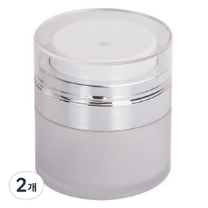 부드러운 진공 펌핑 크림 공병 15ml, 2개, 화이트