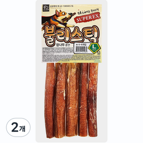 네츄럴이엑스 강아지 불리스틱 슈퍼렉스 육포 L 15cm, 소, 95g, 2개