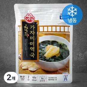 오뚜기 청담미역 가자미미역국 (냉동), 2개, 500g