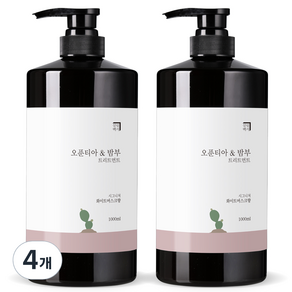 살림백서 오푼티아 앤 밤부 헤어트리트먼트 화이트머스크향, 1000ml, 4개