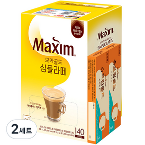 맥심 모카골드 심플라떼 커피믹스 10.5g + 슈프림 골드믹스 14g 6p