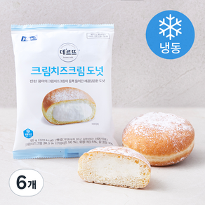 매일유업 데르뜨 크림치즈 크림도넛 (냉동), 95g, 6개